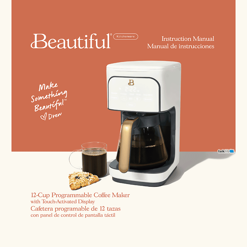Beautiful 12-cup Programmable Coffee Maker Instruction Manual