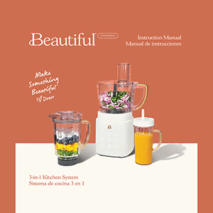 Instruction manual for Beautiful 3-in-1 Kitchen System (by Drew Barrymore)