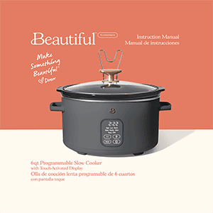 Beautiful 6qt Programmable Slow Cooker Instruction Manual