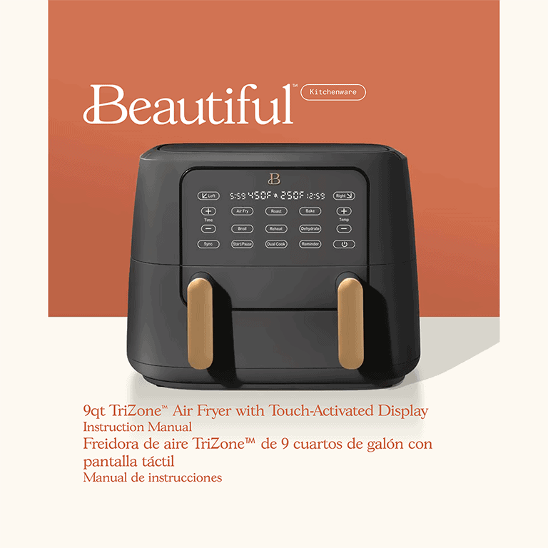 Beautiful 9quart TriZone Air Fryer User Manual