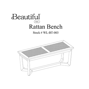 Beautiful Rattan & Wood Bench User Manual