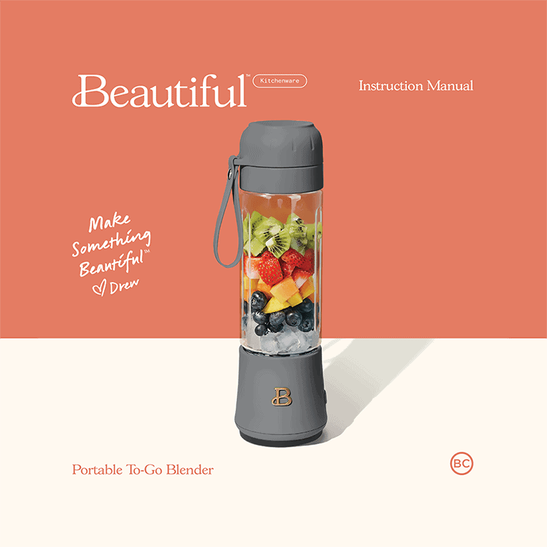 Beautiful Rechargable Portable ToGo Blender User Manual