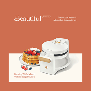 Beautiful Rotating Belgian Waffle Maker Instruction Manual