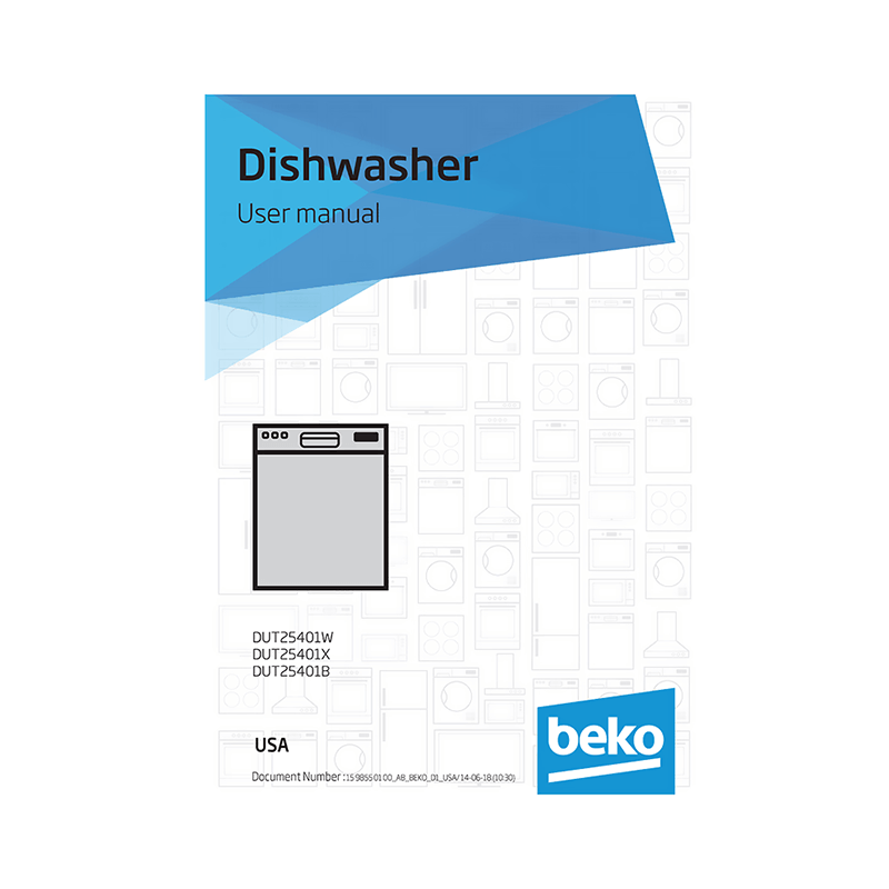 Beko DUT25401B Tall Tub Dishwasher Manual User Manual