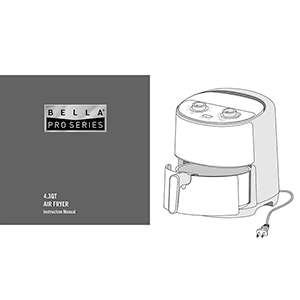 Bella Pro 4.3QT Air Fryer Instruction Manual
