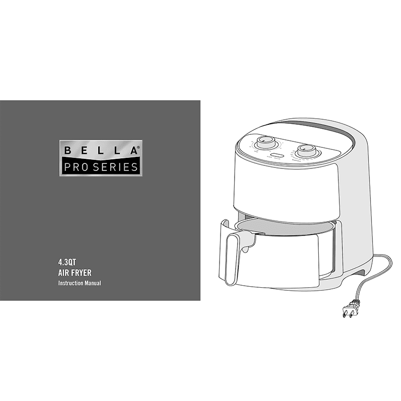 Bella Pro 4.3QT Air Fryer Instruction Manual