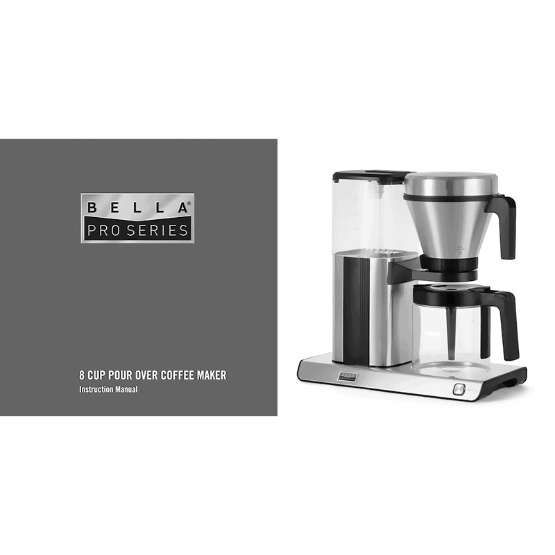 Bella Pro 8-cup Pour Over Coffee Maker Instruction Manual