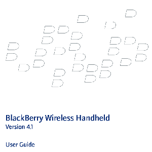 BlackBerry 7250 Smartphone RAR20CN SW v4.1 User Guide