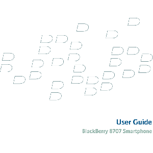 BlackBerry 8707 Smartphone RBD5xUW User Guide