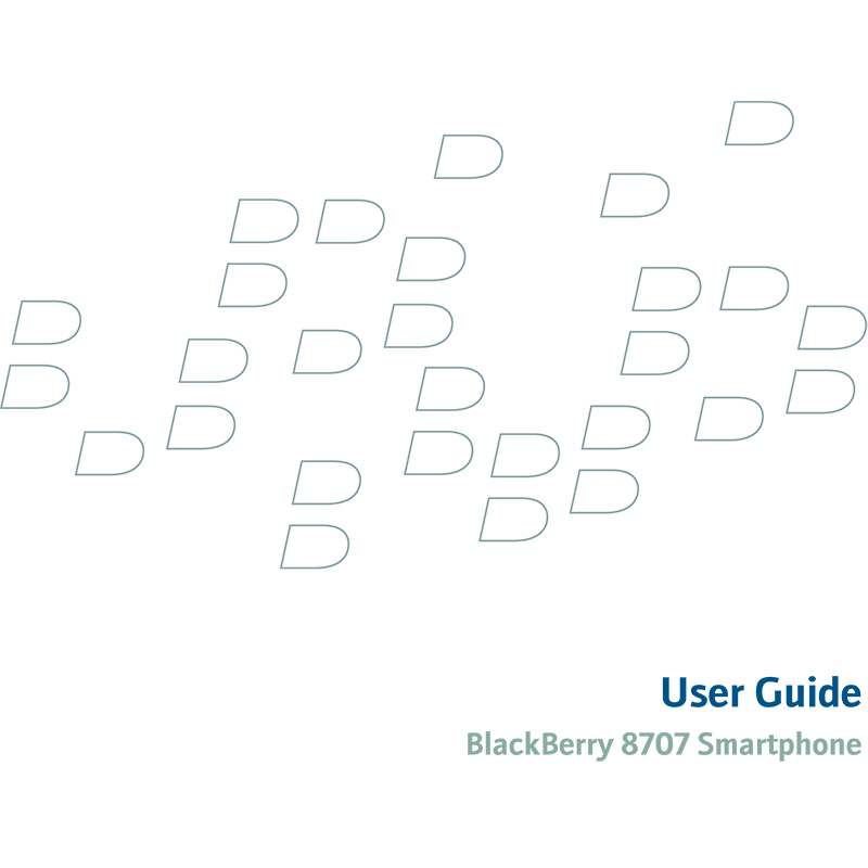 BlackBerry 8707 Smartphone RBD5xUW User Guide
