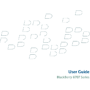 BlackBerry 8707 Series Smartphone RBD5xUW SW v4.2.1 User Guide