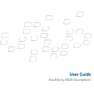 BlackBerry 8820 Smartphone RBG41GW User Guide