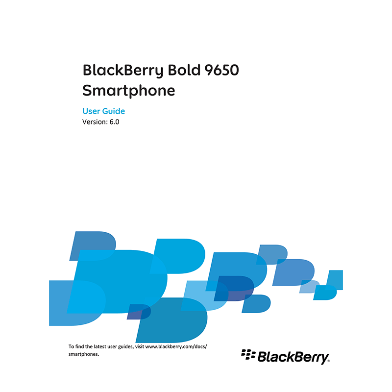 BlackBerry Bold 9650 Smartphone RCS71CW SW v6.0 User Guide
