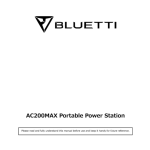 Bluetti AC200MAX Portable Power Station User Manual