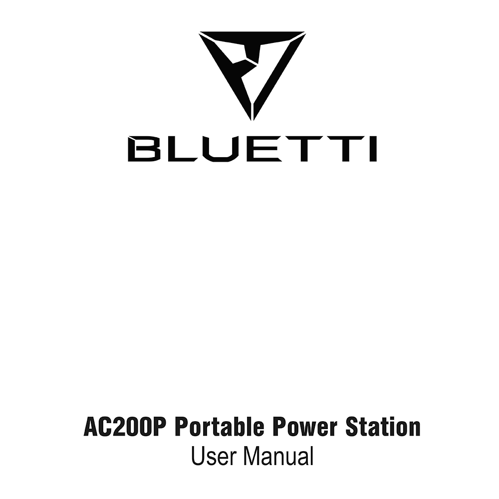 Bluetti AC200P Portable Power Station User Manual