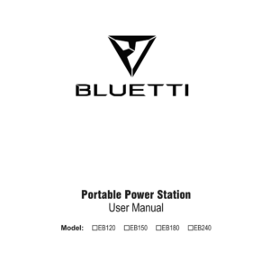 Bluetti EB150 Portable Power Station User Manual