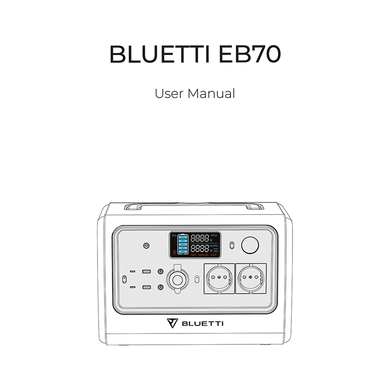 Bluetti EB70 Portable Power Station User Manual