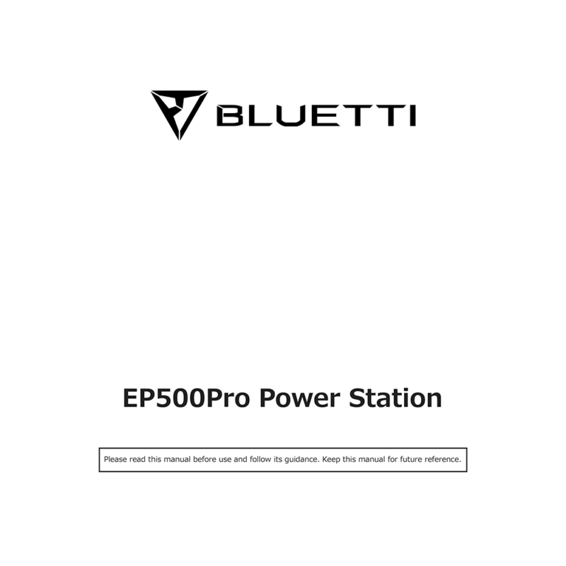 Bluetti EP500Pro Solar Power Station User Manual