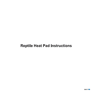 BN-LINK CP-C0806C Reptile Heat Pad Instruction Manual