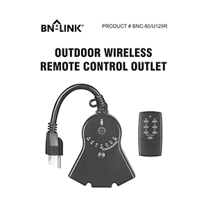 BN-LINK BNC-60/U129R Countdown Timer Instruction Manual