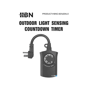 HBN BNC-60/U204LX Countdown Timer Instruction Manual
