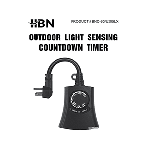 HBN BNC-60/U205LX Countdown Timer Instruction Manual