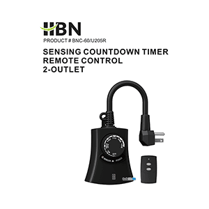 HBN BNC-60/U205R Countdown Timer Instruction Manual