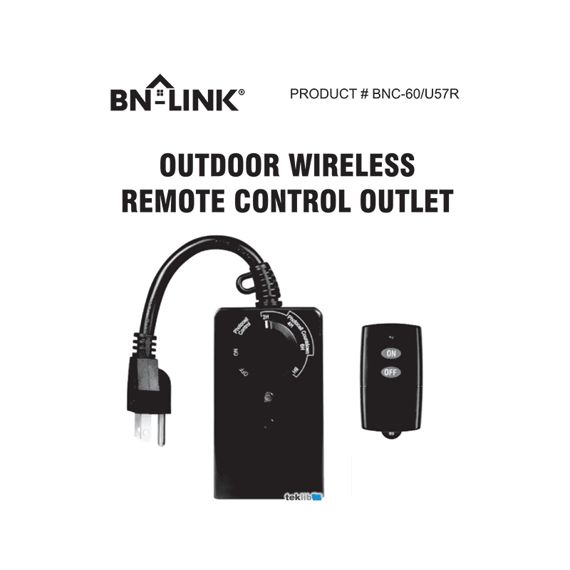 BN-LINK BNC-60/U57R Remote Control Outlet Instruction Manual