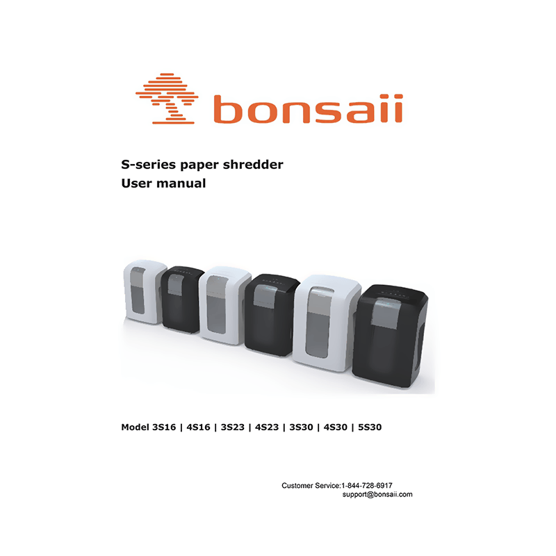 Bonsaii 4S23 8-sheet Micro-Cut Paper Shredder User Manual
