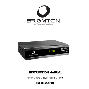 Brigmton BTDT2-919 DVB-T2 H.264 HD Receiver User Manual