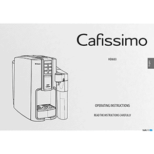 Cafissimo LATTE HD8603 Capsule Coffee Machine Operating Instructions