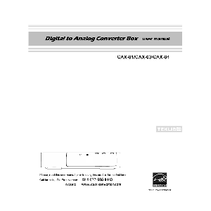 CASTi CAX-01 ATSC Digital Converter Box User Manual