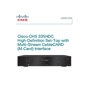 Cisco CHS 335HDC High-Definition Set-Top Box Installation Guide
