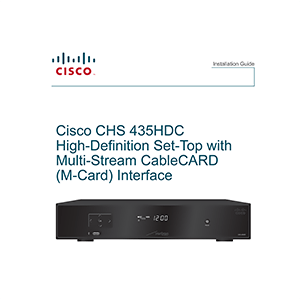 Cisco CHS 435HDC High-Definition Set-Top Box Installation Guide