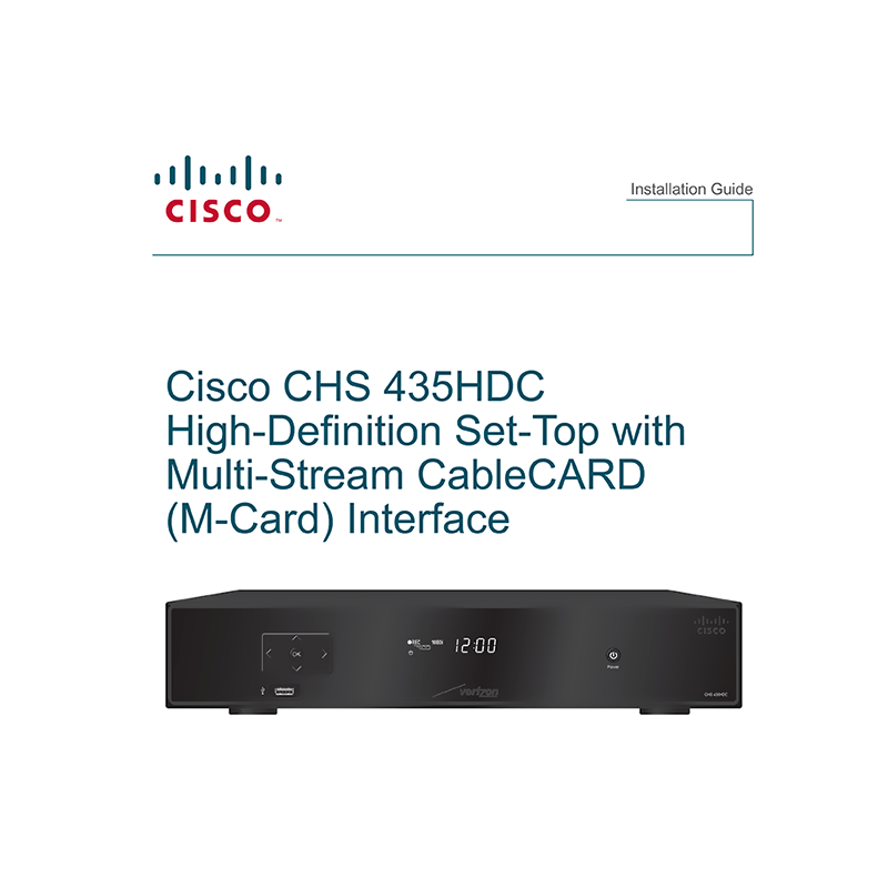 Cisco CHS 435HDC High-Definition Set-Top Box Installation Guide