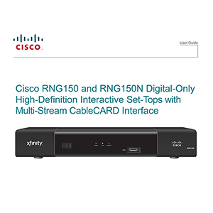 Cisco RNG150 Interactive HD Set-Top Box User Guide