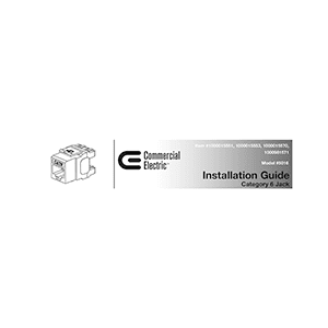 Commercial Electric # 5016 CAT6 Jack # 1000015553 Installation Guide