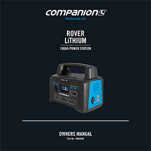 Companion Rover 100 Lithium-ion Power Station 10000588 Owner's Manual