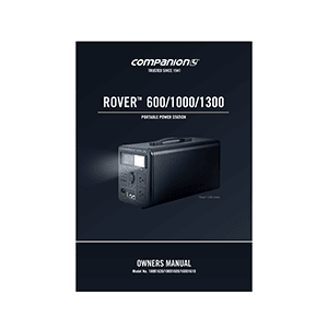 Companion Rover 600 Portable Power Station 10001620 Owners Manual