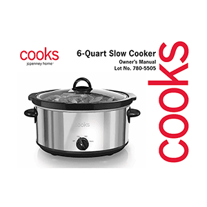 Cooks 6QT Slow Cooker Owner's Manual