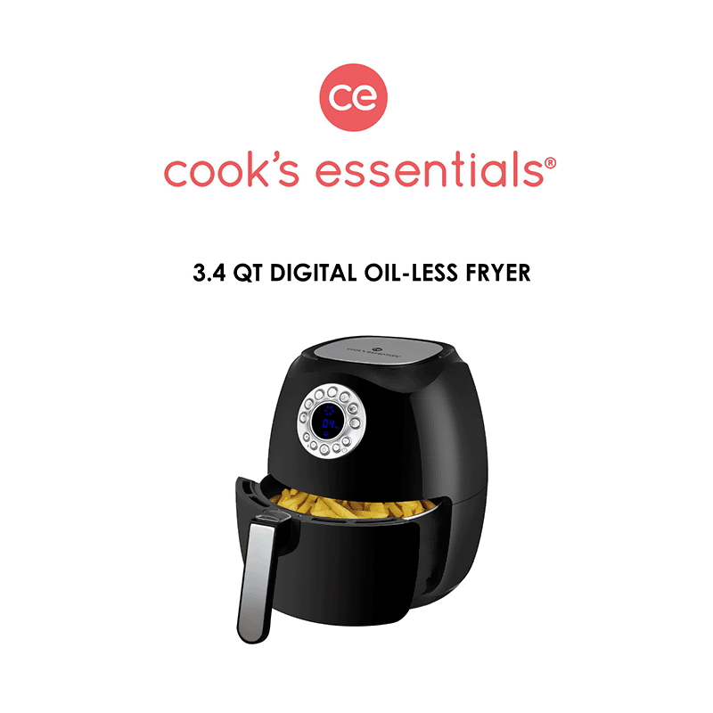 Cook's Essentials 3.4QT Air Fryer K46611 Instruction Manual