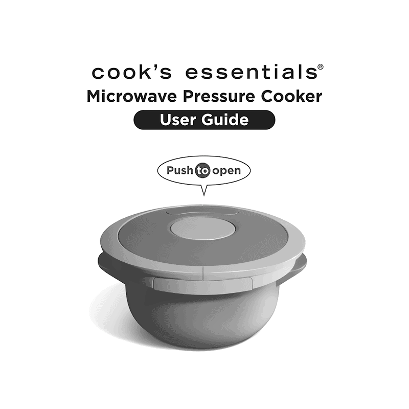 Cook's Essentials 3QT Microwave Pressure Cooker K43165 User Guide