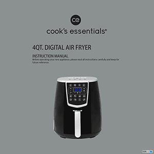 Cook's Essentials 4QT Digital Air Fryer K47615 Instruction Manual