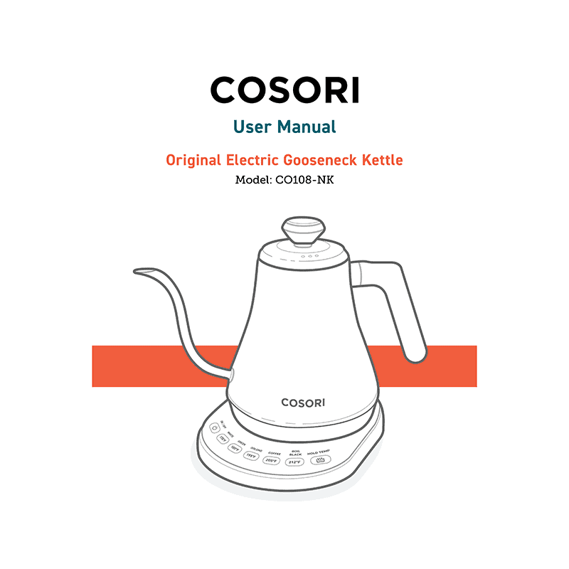 Cosori CO108-NK Gooseneck Kettle User Manual