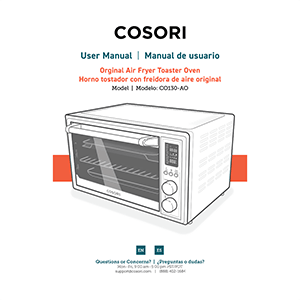 Cosori CO130-AO Original Air Fryer Toaster Oven User Manual