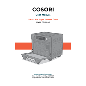 Cosori CS100-AO Smart Air Fryer Toaster Oven User Manual