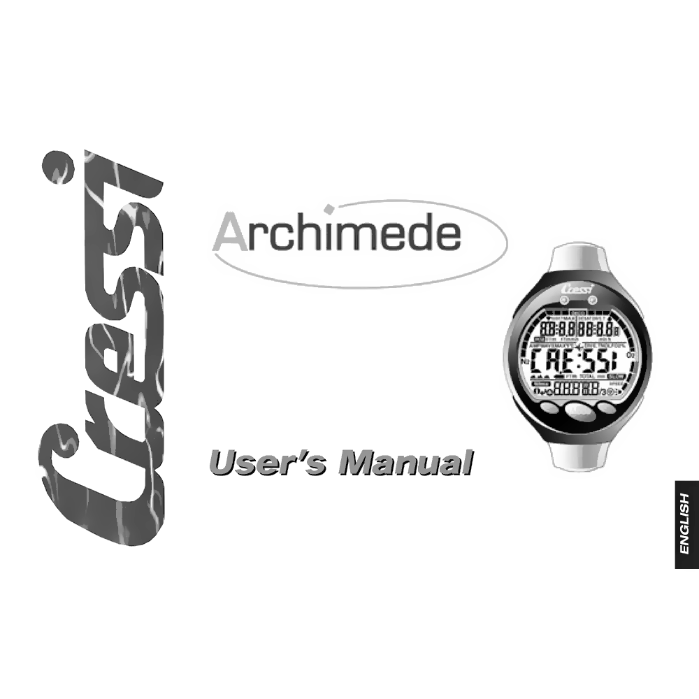 Cressi Archimede Dive Computer User's Manual