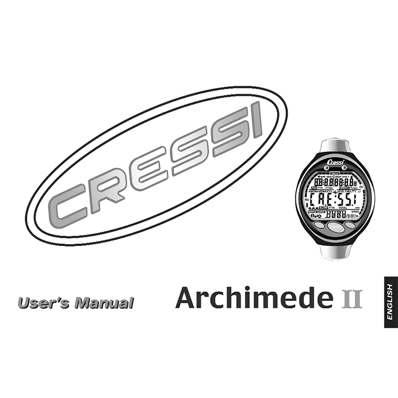 Cressi Archimede II Dive Computer User's Manual
