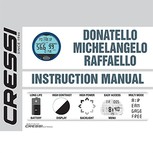 Cressi Donatello Dive Computer Instruction Manual