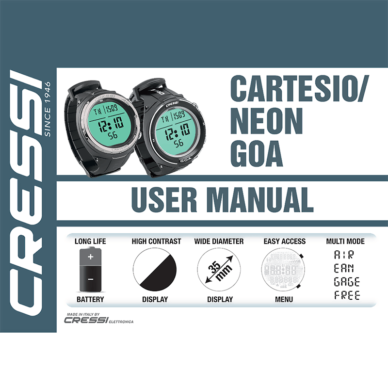 Cressi Goa Dive Computer User Manual